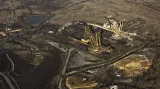 Krajina v severních Čechách po těžbě hnědého uhlí