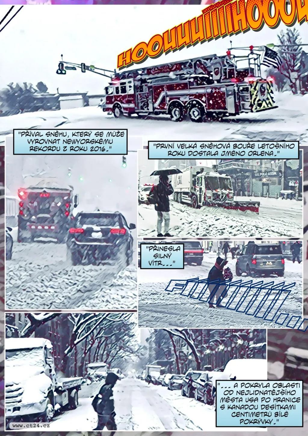 Přívaly sněhu ochromily severovýchod Spojených států