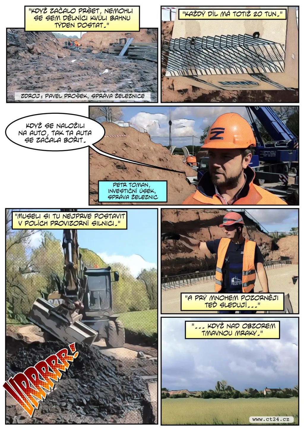 Technikům u kolejí komplikuje práci vítr