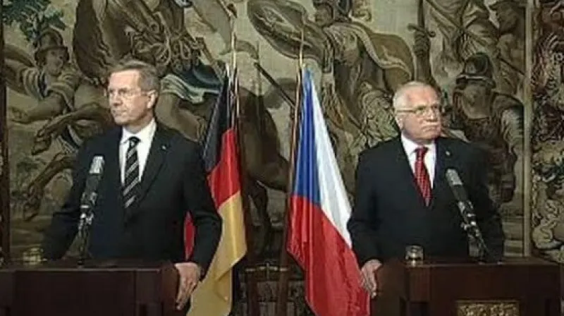 Brífink českého a německého prezidenta