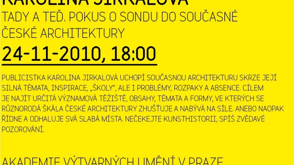 Středy na AVU / Karolina Jirkalová