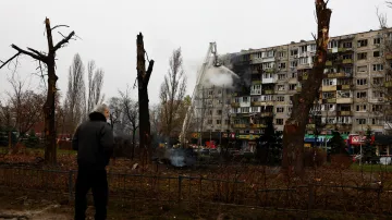 Následky ruského útoku na Kyjev (29. listopadu 2025)