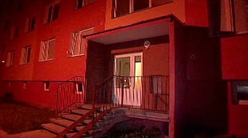 Evakuovaný dům v Šumperku