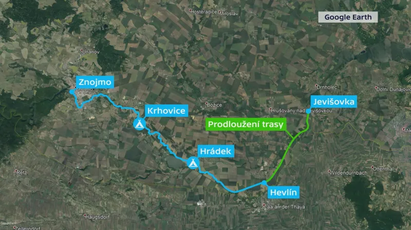 Vodácká trasa na Dyji