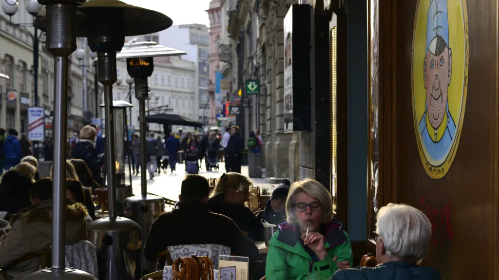 Předzahrádka v pražské restauraci