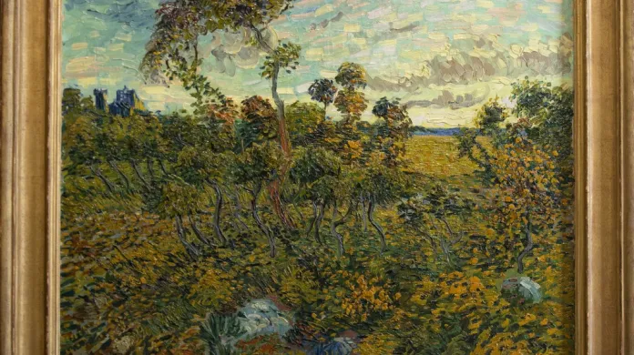 Nalezený obraz Vincenta van Gogha Západ slunce v Montmajour.