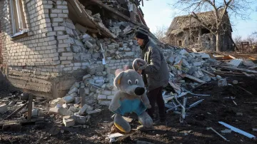 Následky ruského útoku v Doněcké oblasti