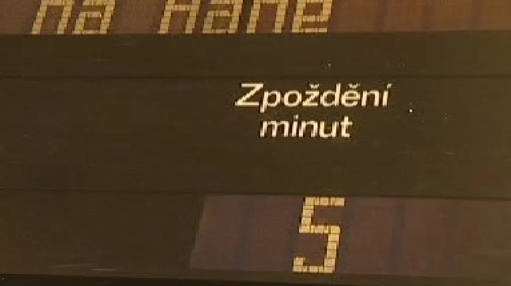 Informační tabule na nádraží