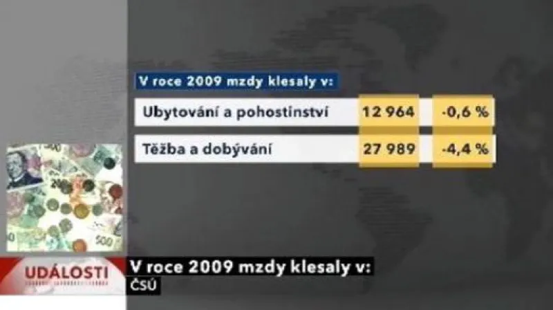 Průměrná mzda loni rostla