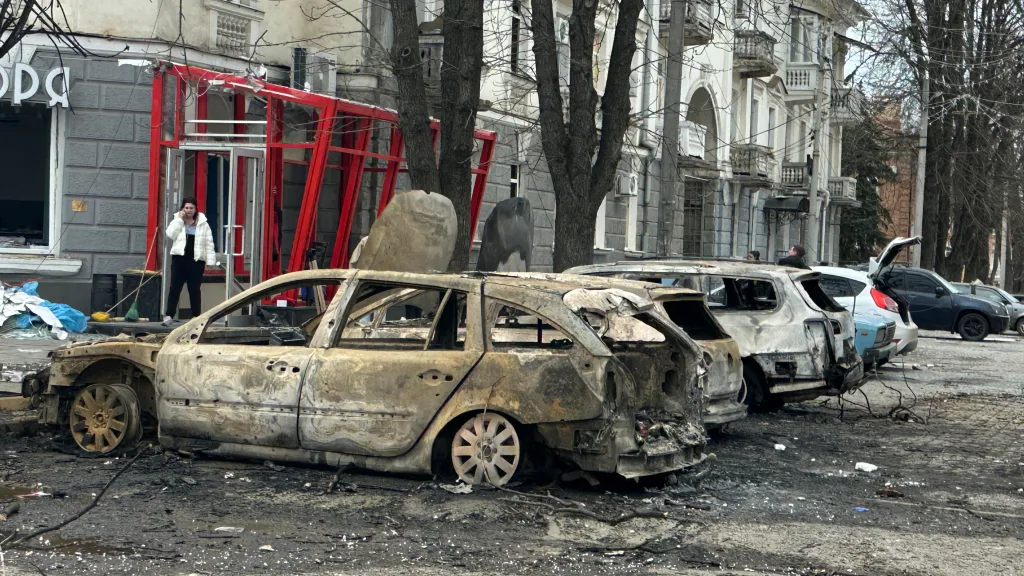 Následky ruského útoku na město Sumy