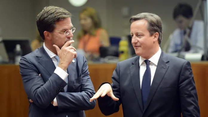 Mark Rutte a David Cameron