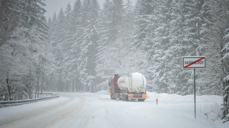 Hraniční přechod do Polska v Harrachově
