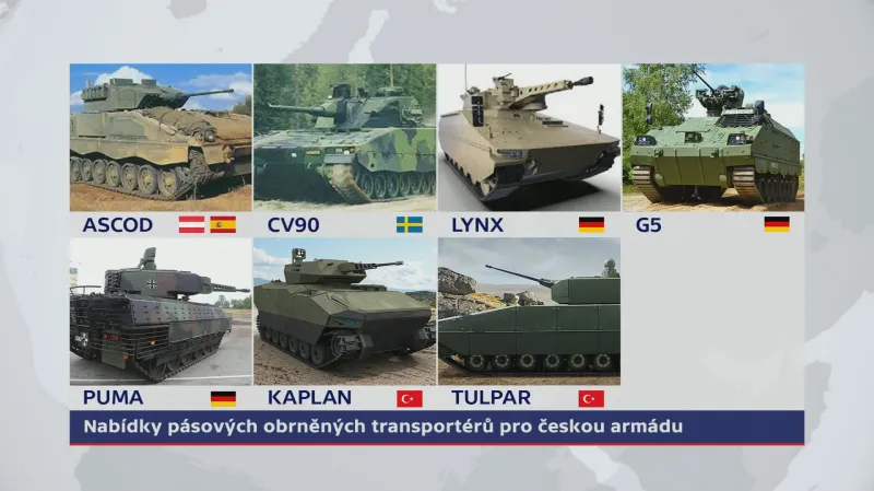 Nabídka transportérů pro AČR