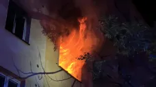 Požár bytového domu ve Frýdku-Místku