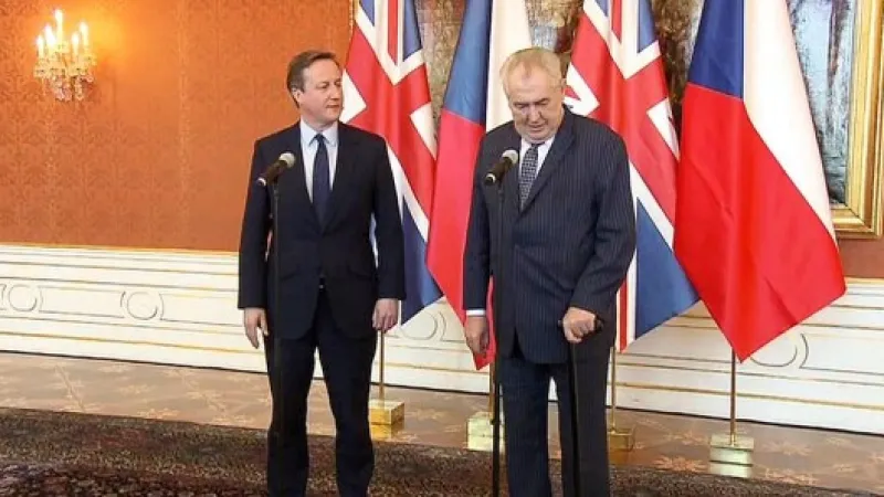 David Cameron s prezidentem Milošem Zemanem