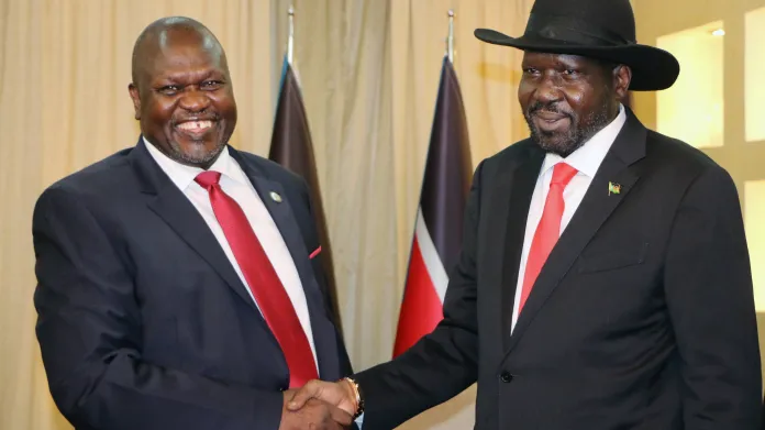 Dvě tváře občanské války - první viceprezident Riek Machar a prezident Salva Kiir