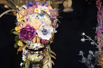 Týden obrazem: Plavba na houslích, převoz dinosaurů a květinová lebka 