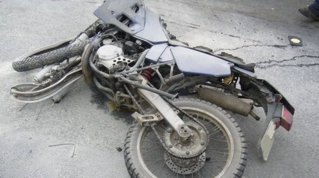 Shořelý motocykl