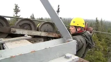 Zimní údržba lanovky na Sněžku