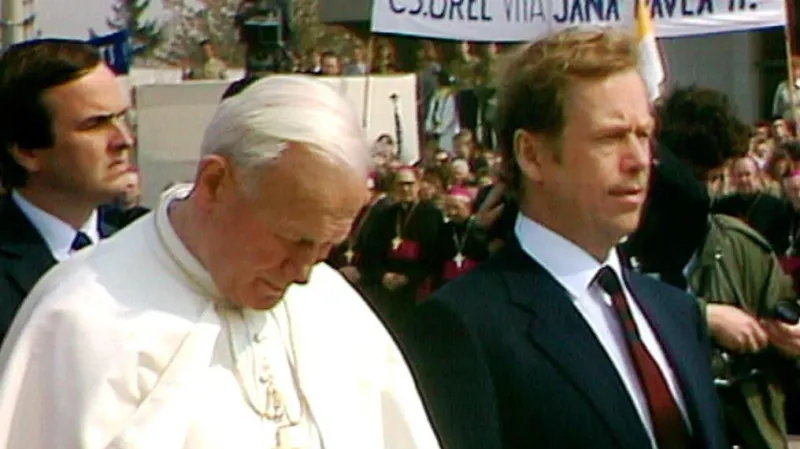 Václav Havel a papež Jan Pavel II.