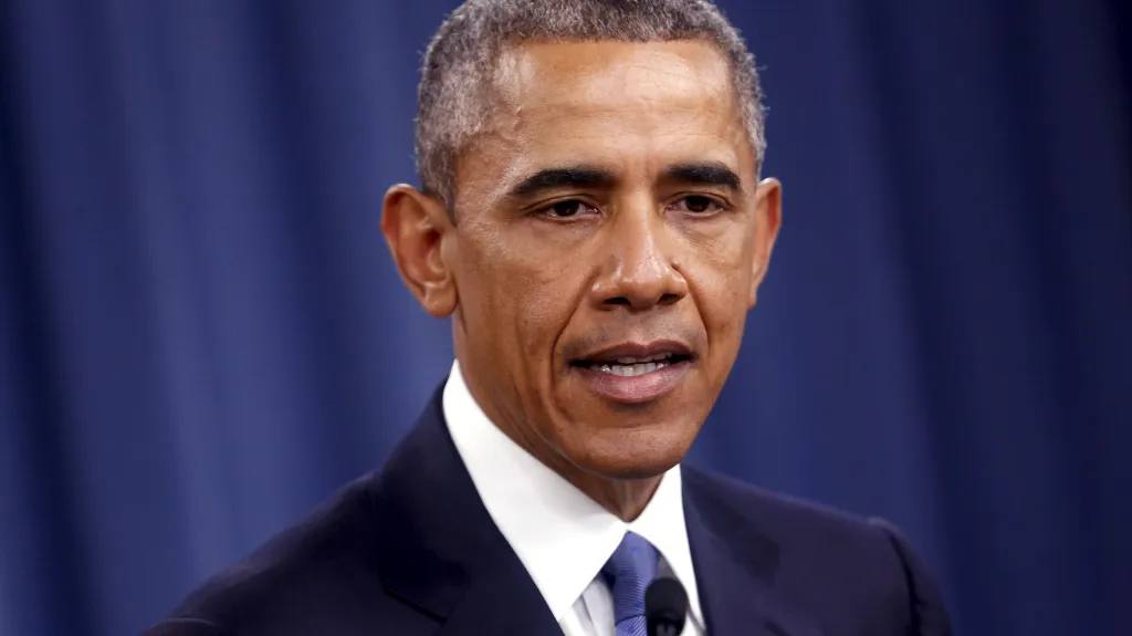 Prezident USA Barack Obama při projevu o boji s IS