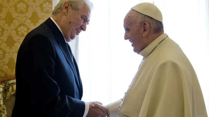 František přijal Miloše Zemana