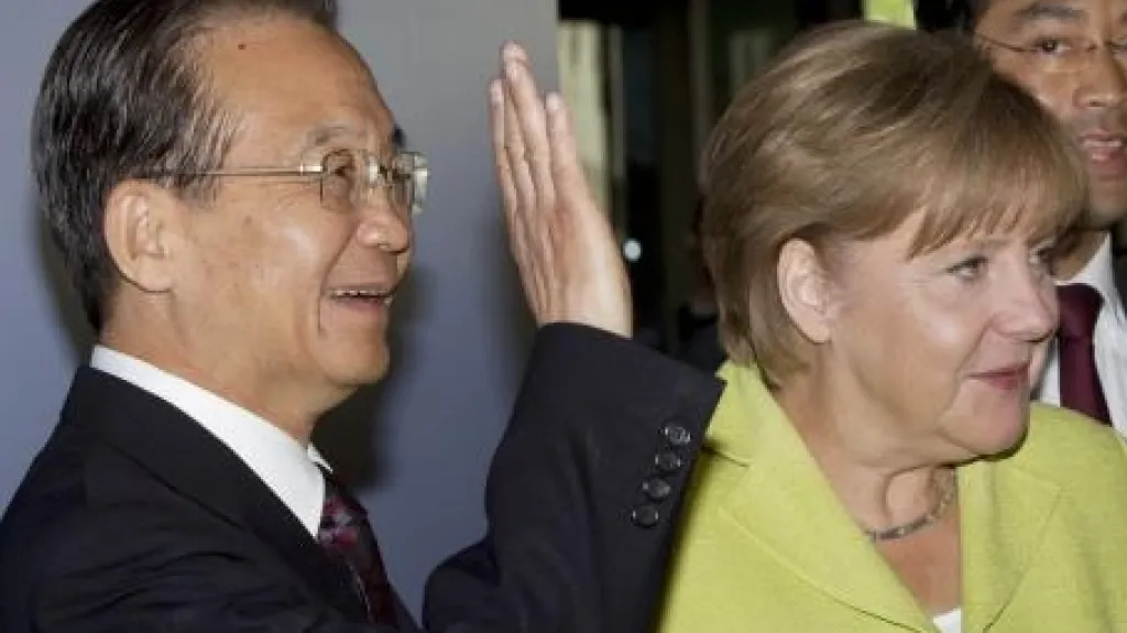 Wen Ťia-pao a Angela Merkelová
