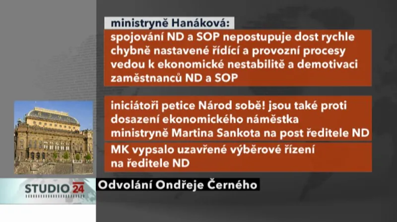 Kroky spojené s odvoláním Ondřeje Černého