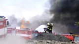 Požár skládky v Ostravě-Hrušově