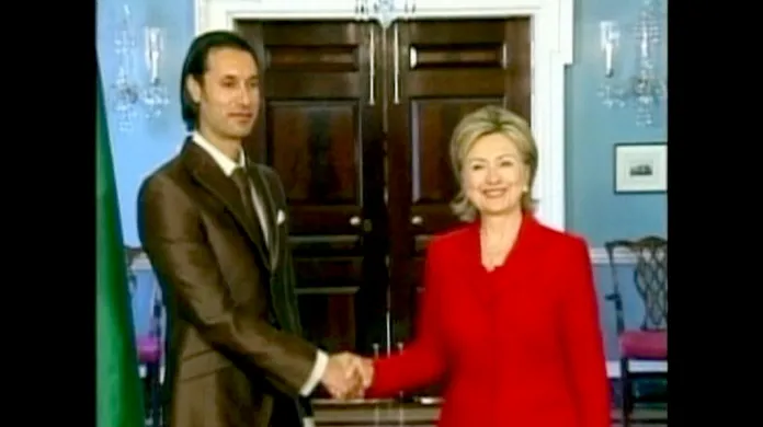 Mutasim Kaddáfí s Hillary Clintonovou