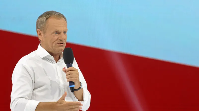 Lídr polské opoziční strany Občanská platforma Donald Tusk