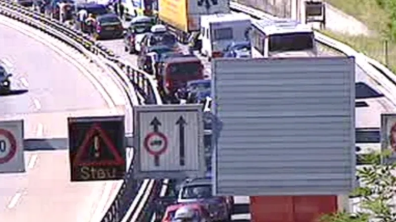 Kolona na chorvatské magistrále