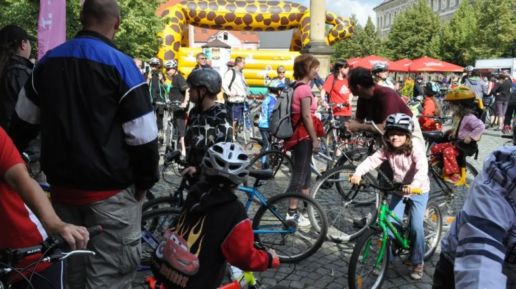 Z akce Město na kolech v Lounech