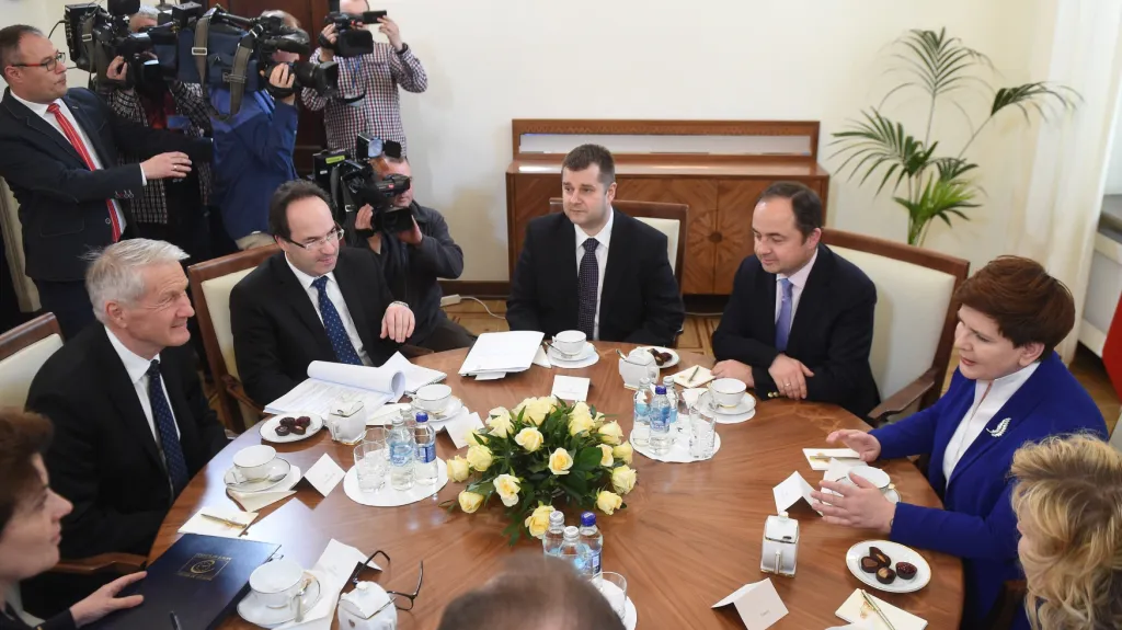 Jednání Thorbjörna Jaglanda s polskou premiérkou