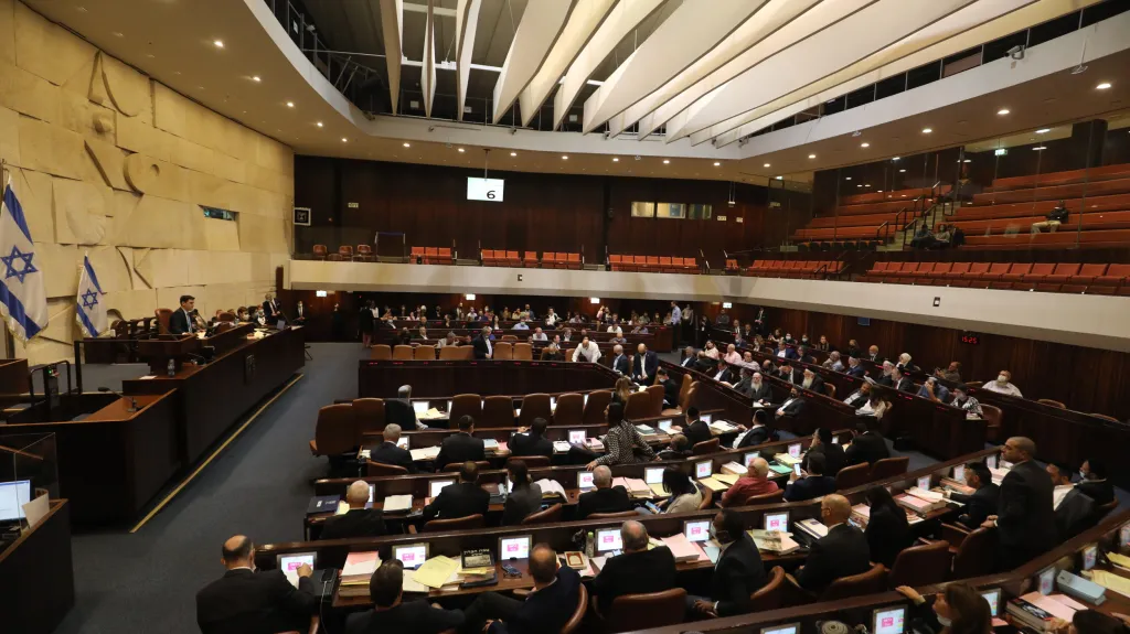 Zasedání izraelského parlamentu