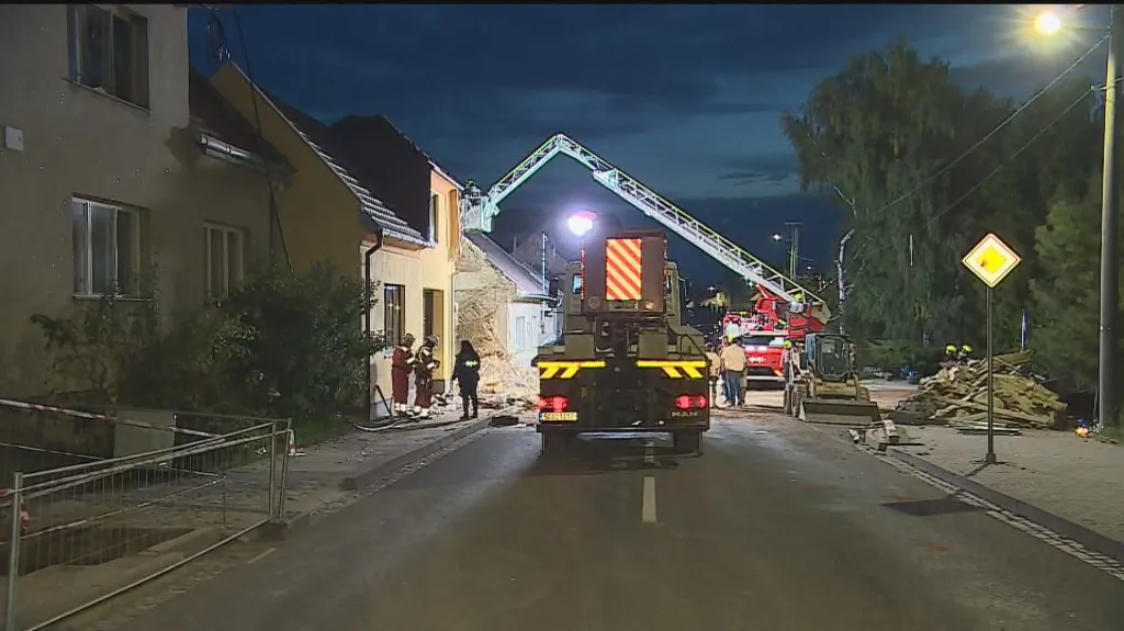 Zásah po výbuchu domu v Koryčanech