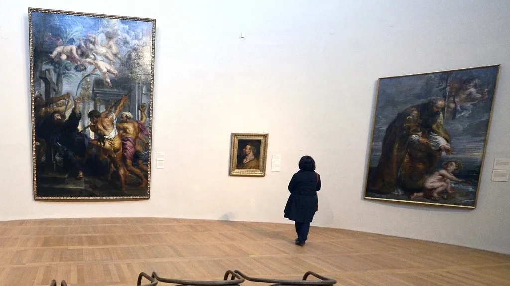 Rubensovo Umučení sv. Tomáše (vlevo) a Sv. Augustin (vpravo)