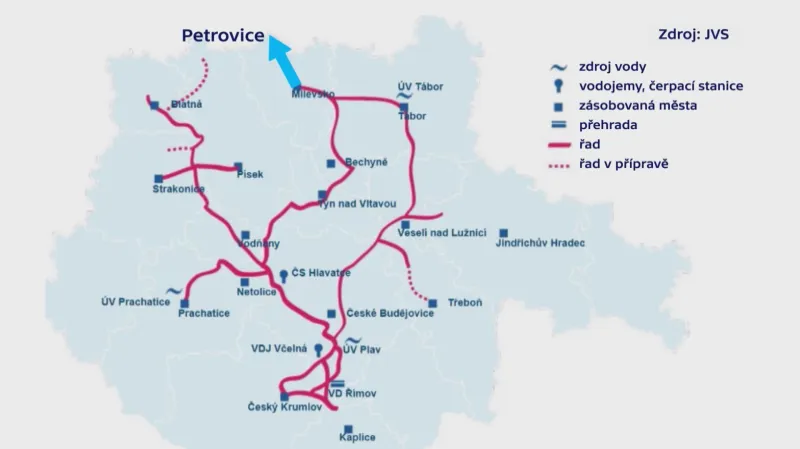 Plány na prodloužení přivaděče pitné vody