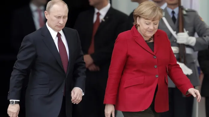 Vladimir Putin a Angela Merkelová