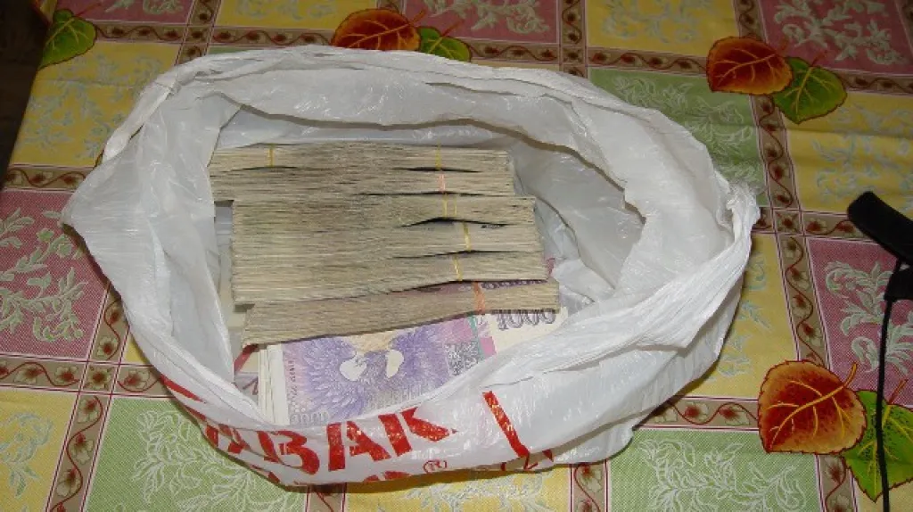 Milion korun našla policie u jednoho z obviněných v pračce