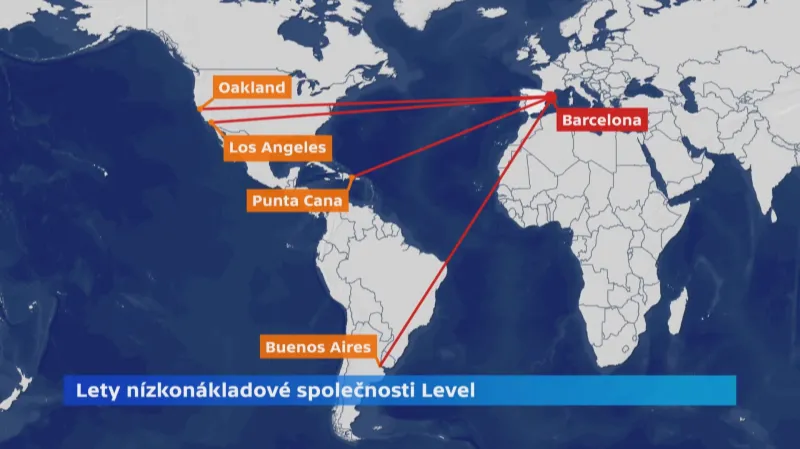 Transatlantické lety společnosti LEVEL