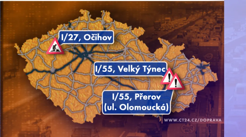 Dopravní situace v pátek 1. 8.2008