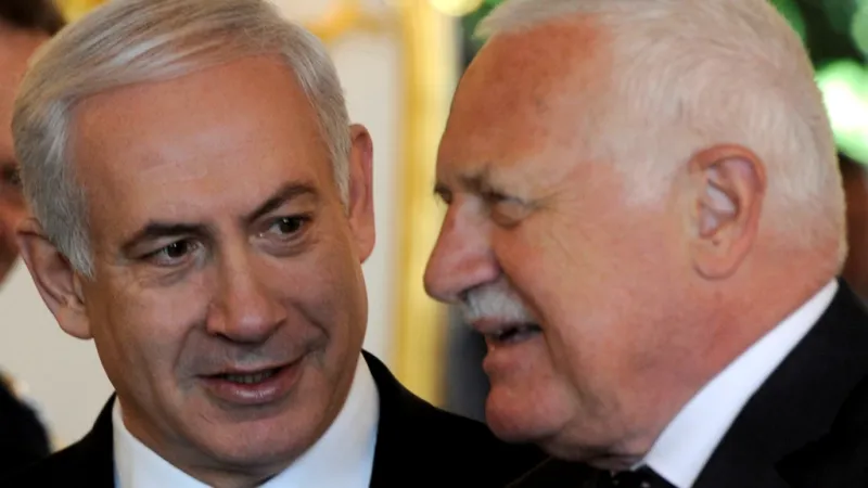 Benjamin Netanjahu a Václav Klaus