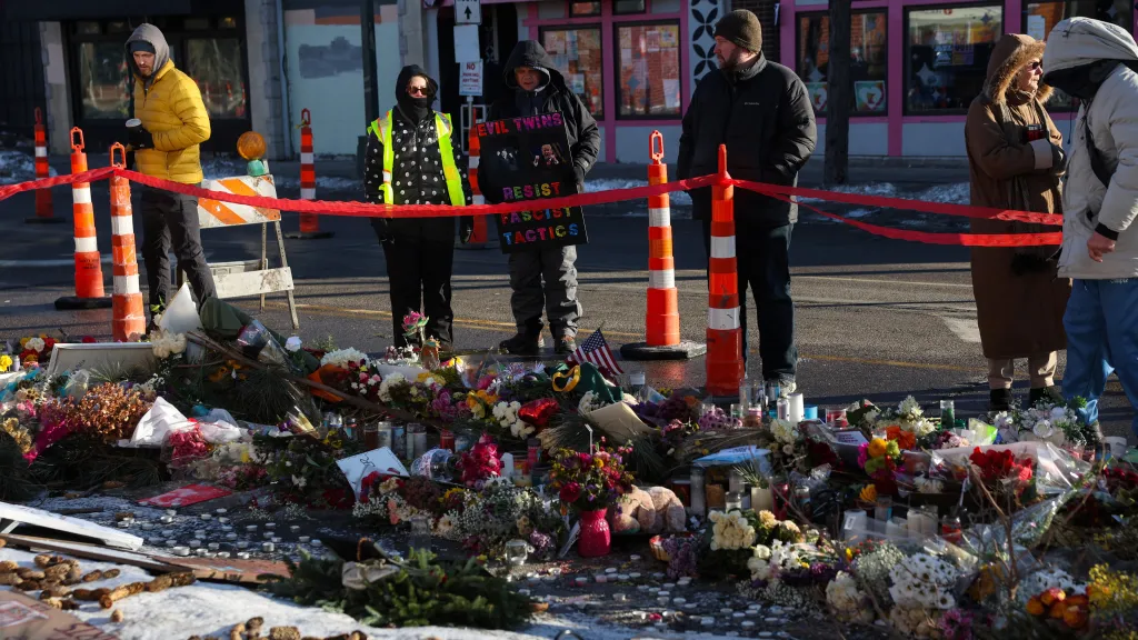 Památník Alexe Prettiho na místě jeho zastřelení