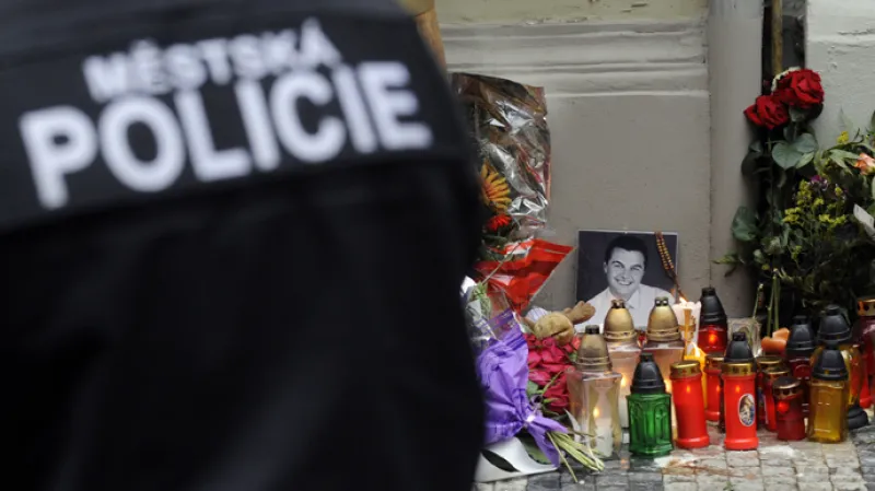 Improvizovaný pomníček Václava Kočky ml.