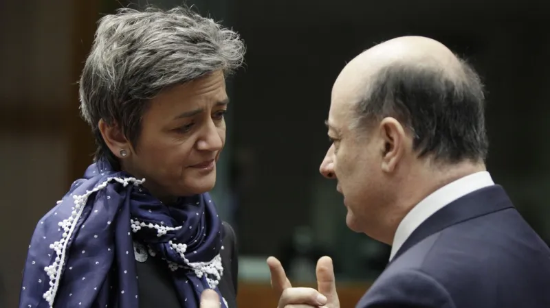 Dánská ministrině financí Margrethe Vestager s polským protějškem Jackem Rostowskim