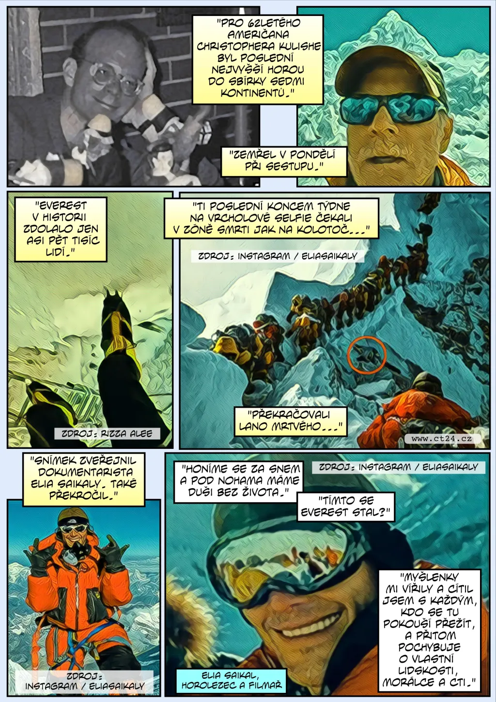 Komiks: Mrtvých horolezců na Everestu přibývá