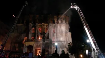 Požár hotelu Rozkvět - listopad 2014