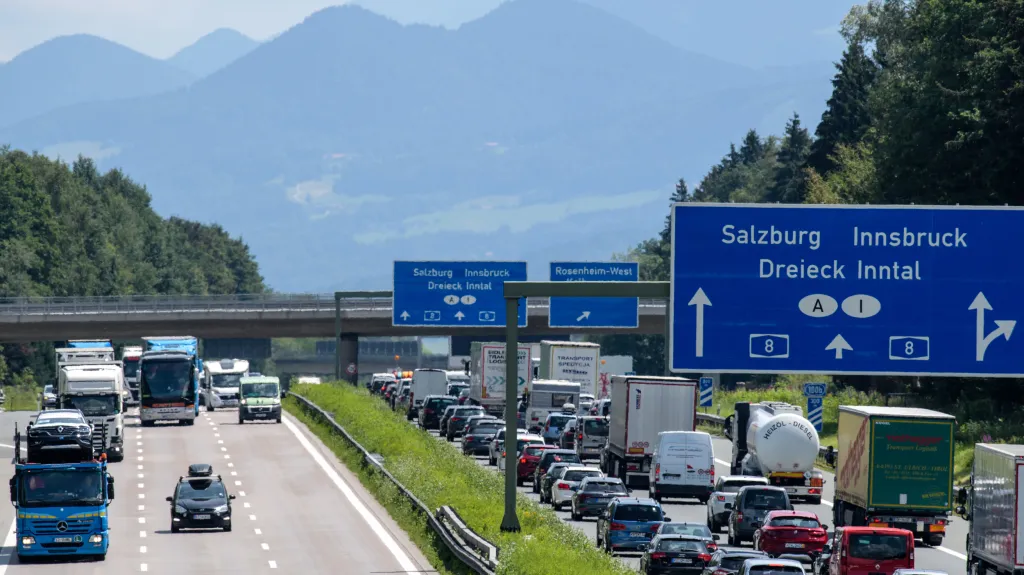 Provoz na rakouské dálnici