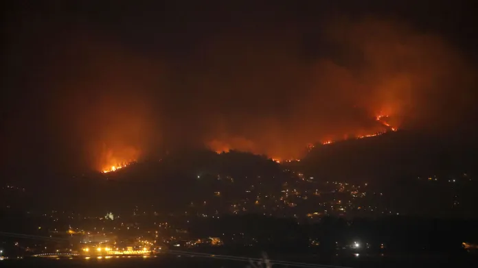 Lesní požár ve španělské Galicii